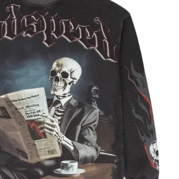 GODSPEED BLACK MONDAY LONG SLEEVE THERMAL TEE BLACK - MULTIPLE SIZES